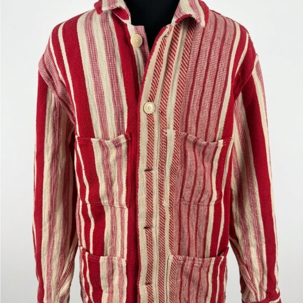 Zara Red and Cream Striped Men's Shirt!
